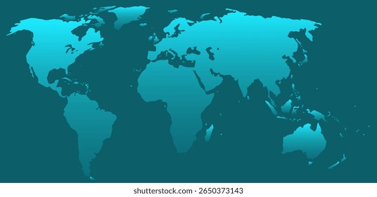 Mapa de mundo digital com preenchimento gradual. Modelo de mapa digital para negócios, mídia, relações internacionais. Histórico tecnológico. Ilustração vetorial do mapa do mundo.