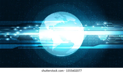 Digital World Security Network on Global Technology Background,Connection and Big data Concept design,Vector illustration.