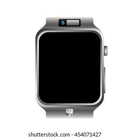 digital wristwatch in blank background, vector illustration