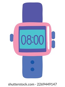 digital wristwatch retro style icon