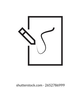digital writing pad tablet drawing icon vector eps editable storke