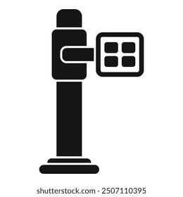 Icono de una máquina de rayos X digital que representa el equipo encontrado en un hospital o clínica y utilizado para la radiografía por un radiólogo