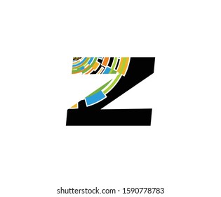 Digital Z Letter Technology Logo, Creative Z Data Icon.