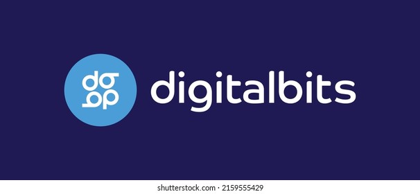 Digitalbits cryptocurrency XDB token, Cryptocurrency logo on isolated background with text. DigitalBits is an easy to use open source blockchain used to power digital assets like currency, NFTs, coin.