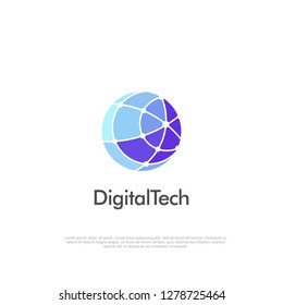digital/global logo design template. creative sign. Universal vector icon. - Vector