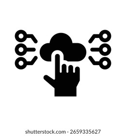 ícone de glifo de digitalização gráfico vetorial de ilustração. Elemento simples ilustração vetor gráfico, adequado para aplicativo, sites e apresentações isolados no fundo branco