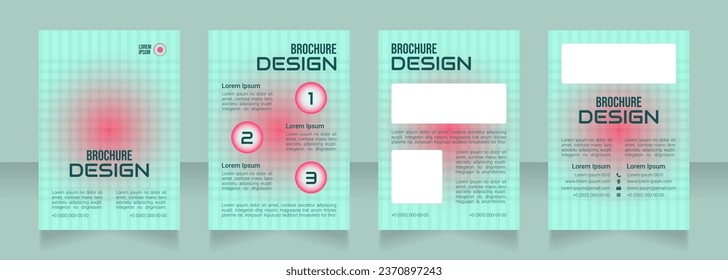 Digitalization in healthcare blank brochure design. Template set with copy space for text. Premade corporate reports collection. Editable 4 paper pages. Bebas Neue, Audiowide, Roboto Light fonts used