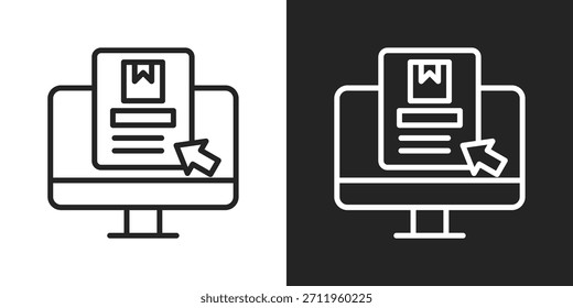 Icono De Digitalización En Estilo De Línea En Blanco Y Negro