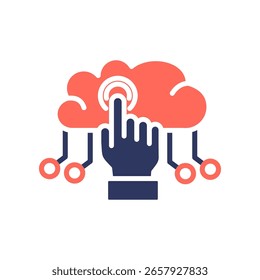 Icono de digitalización Ilustración vectorial de color de glifo