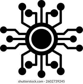 Digitalization Icon Glyph Vector Illustration