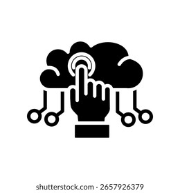 Ilustración vectorial de glifo de icono de digitalización