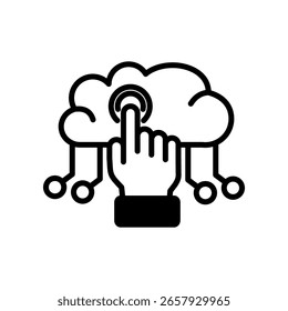 Digitalization Icon Mixed Vector Illustration