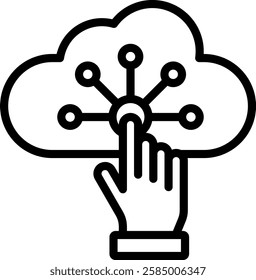 Digitalization Icon Outline Vector Illustration