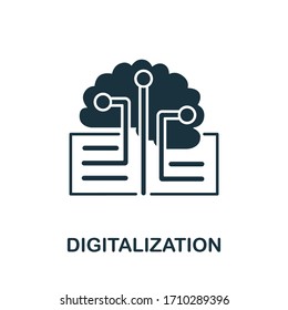 Digitalization icon. Simple line element Digitalization symbol for templates, web design