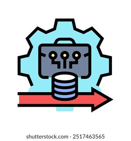 digitalização moderno vetor de ícone de cor empresarial. digitalização moderno sinal de negócios. ilustração de símbolo isolado