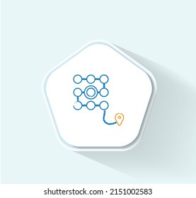 Digitalization Roadmap Icon Vector Design