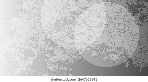 Um plano de fundo criado digitalmente apresenta vários tons de cinza, com texturas parecidas com manchas e padrões circulares sutis que criam uma aparência contemporânea manchada em toda a superfície