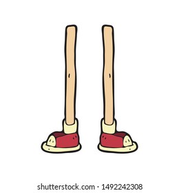 digitally drawn illustration feet design. hand drawing style