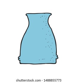 digitally drawn illustration flower vase design. hand drawing style