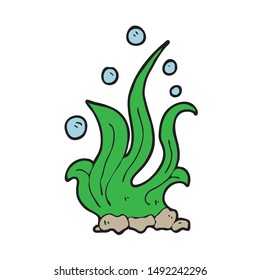 Digitally Drawn Illustration Seaweed Design Hand Stock Vector (Royalty ...