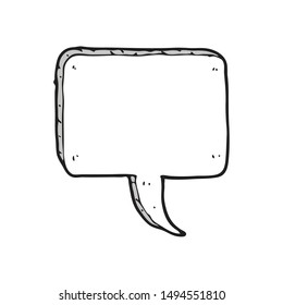 digitally drawn illustration speech bubbles design. hand drawing style