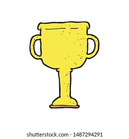 digitally drawn illustration Trophy design. hand drawing style