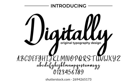 Digitally - Elegant Script Font for Smooth Handwritten Design and Creative Typography
