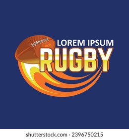 A digitally evolved rugby logo ready for use in the ever-changing digital landscape, perfect for online articles, blogs, social media campaigns, and digital advertisements