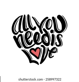 Digitally generated All you need is love vector
