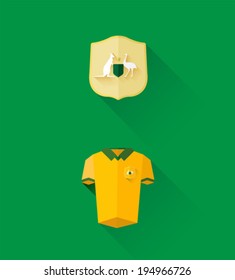 Digitally generated australia jersey and crest vector