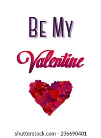 Digitale Erzeugung Sei mein Valentinvektor mit Herz