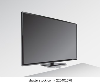 Digitally generated Big black blank screen vector