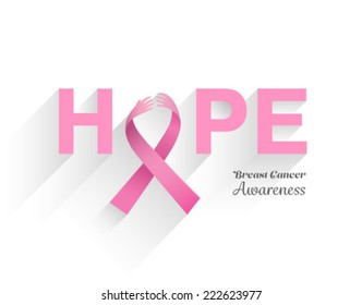 Digitally generated Breast cancer awareness message of hope