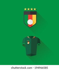 Digitally generated cameroon jersey and crest vector