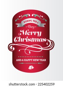 Digital erzeugte Weihnachtsgrüße mit Illustrationsvektor
