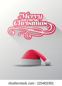 Digitally generated Christmas greeting message with illustrations vector