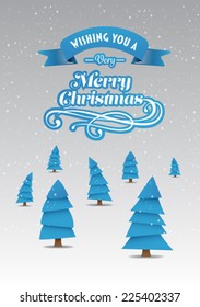 Digital erzeugte Weihnachtsgrüße mit Illustrationsvektor