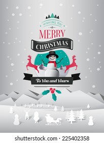 Digital erzeugte Weihnachtsgrüße mit Illustrationsvektor