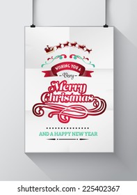 Digital erzeugte Weihnachtsgrüße mit Illustrationsvektor