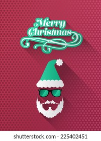 Digitally generated Christmas greeting message with illustrations vector