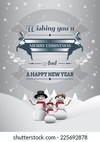 Digital erzeugte Weihnachtsgrüße mit Illustrationsvektor