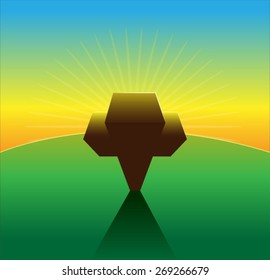 Digitally generated Cross for easter sunday vector