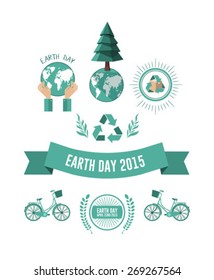 Digitally generated Earth day vector