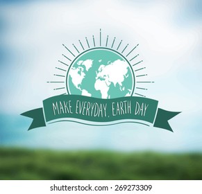 Digitally generated Earth day vector