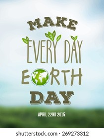 Digitally generated Earth day vector