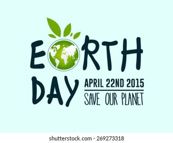 Digitally generated Earth day vector