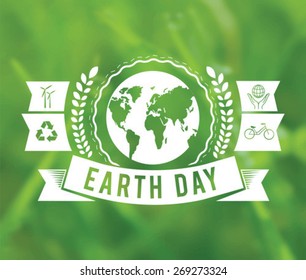 Digitally generated Earth day vector