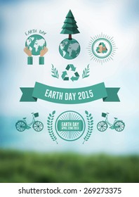Digitally generated Earth day vector