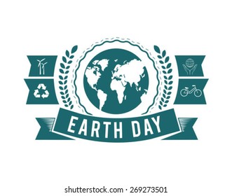 Digitally generated Earth day vector