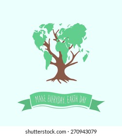 Digitally generated Earth day vector